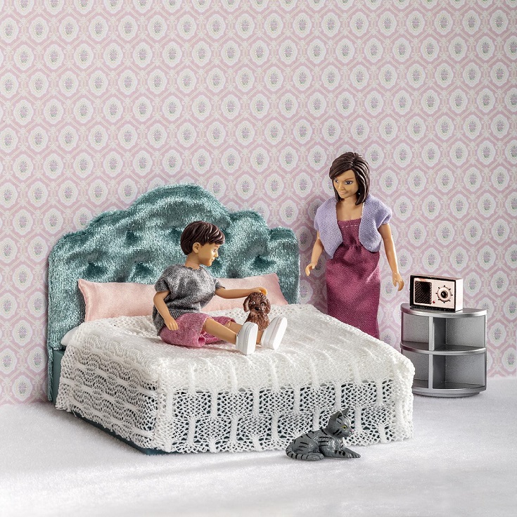 Набор мебели для кукольного домика – Спальня  